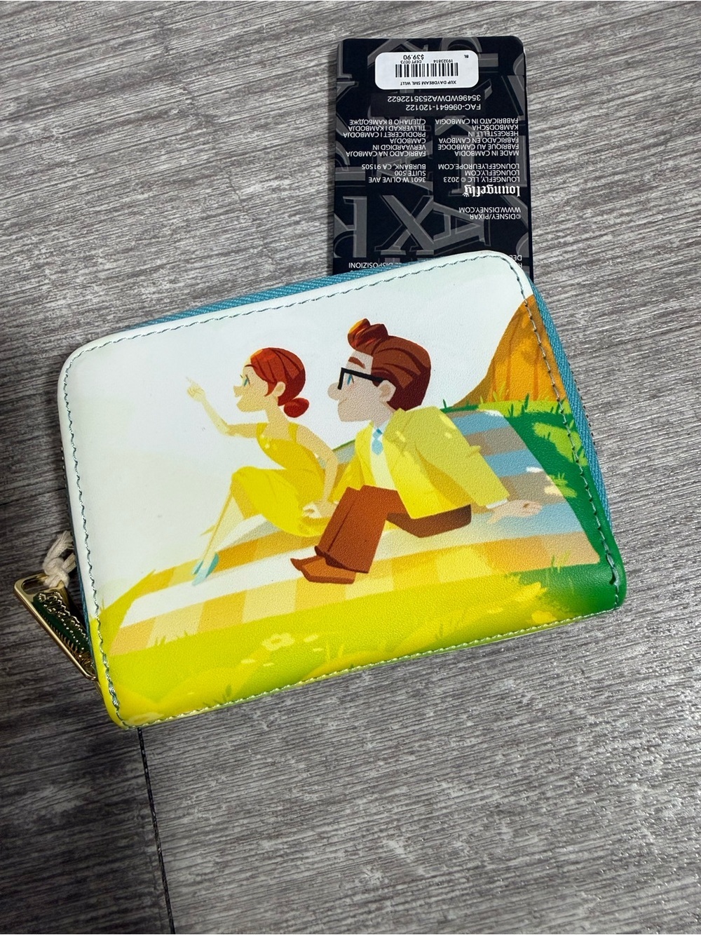 Loungefly Pixar Up Adventure Mini Zip Wallet Disney Carl Ellie Balloon House NWT